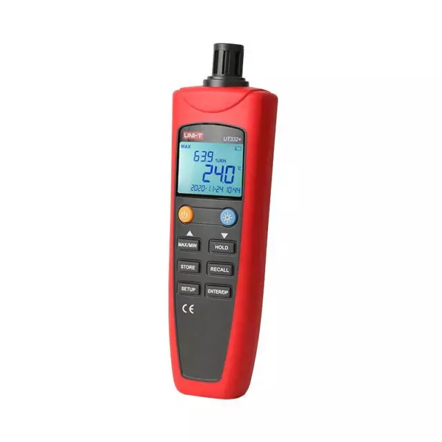 UNI-T UT332+ Digital Thermo Hygrometer Temperature Humidity Moisture Meter LCD