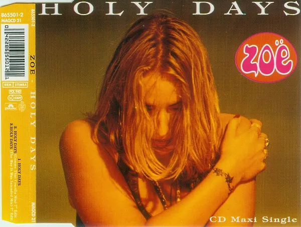 Rare UK CD Single - Zoë Zoe – Holy Days (1992)