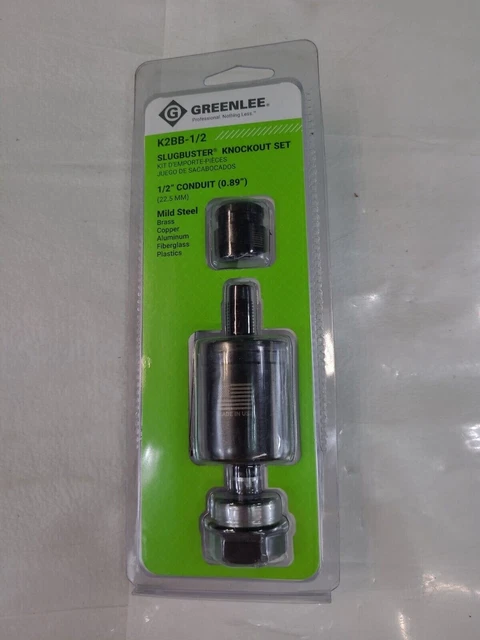 Greenlee K2BB-1/2" Conduit Size Slug-Buster Manual Knockout Set