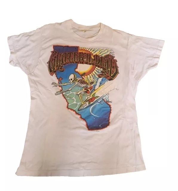 Grateful Dead Vintage T-shirt 1986 West Coast X-Large RICK GRIFFIN Skeleton surf