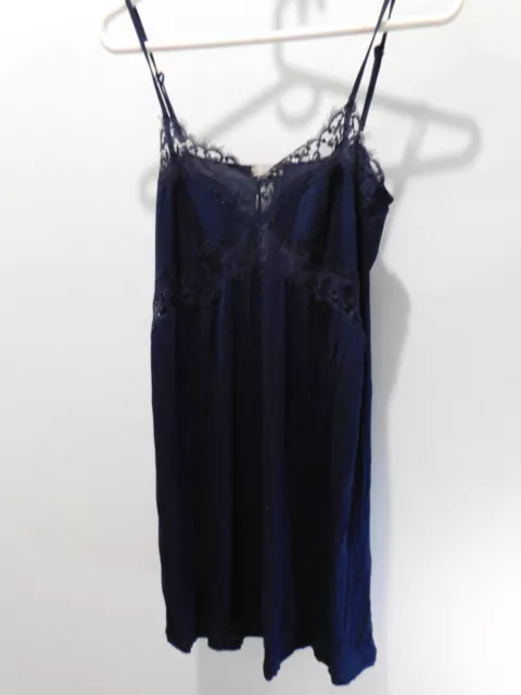 Hanro Of Switzerland Dark Blue Lace Trimmed Camisole Tank Top Women's XS