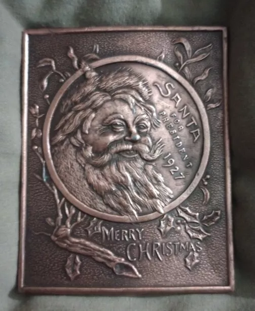 1970 's "Santa For President 1927" Belt Buckle Napoleon