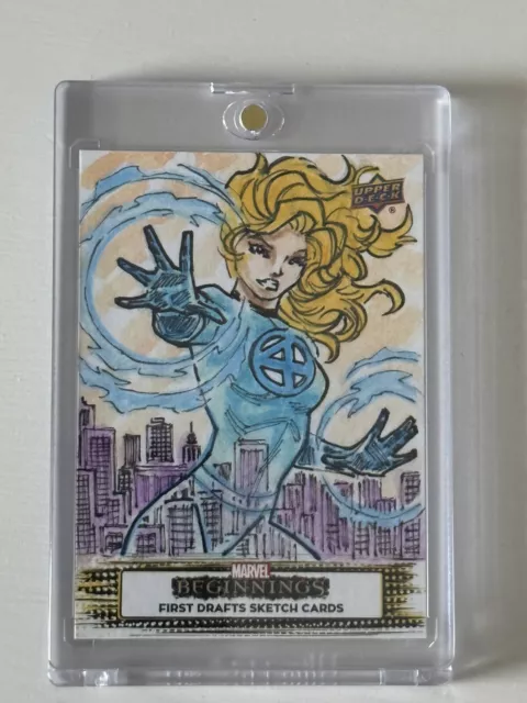 2022 Marvel Beginnings First Draft Sketch Card Erwin Ropa 1/1 Auto