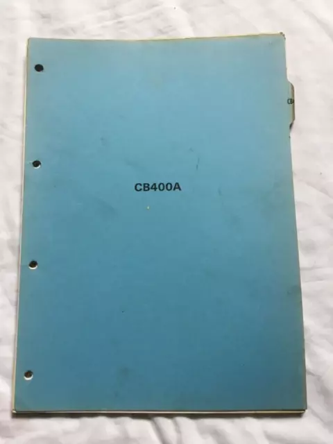 Honda Cb400A Genuine Original Blue Factory Workshop Manual