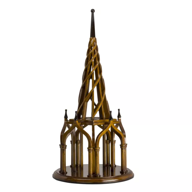 Nirvana Spire Architectural 3D Wooden Model 21.75" Spiral Belltower Home Decor 2