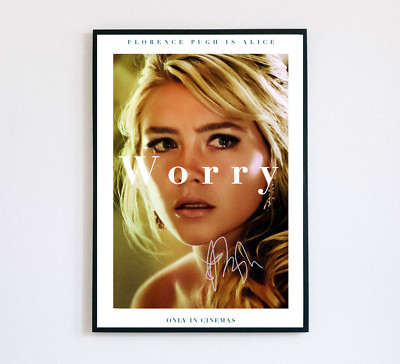 FLORENCE PUGH AS Alice Don't Worry Darling Poster Signed Autograph