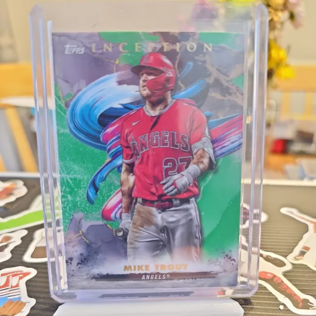 2023 Topps Inception Mike Trout Green Parallel #27 Los Angeles Angels