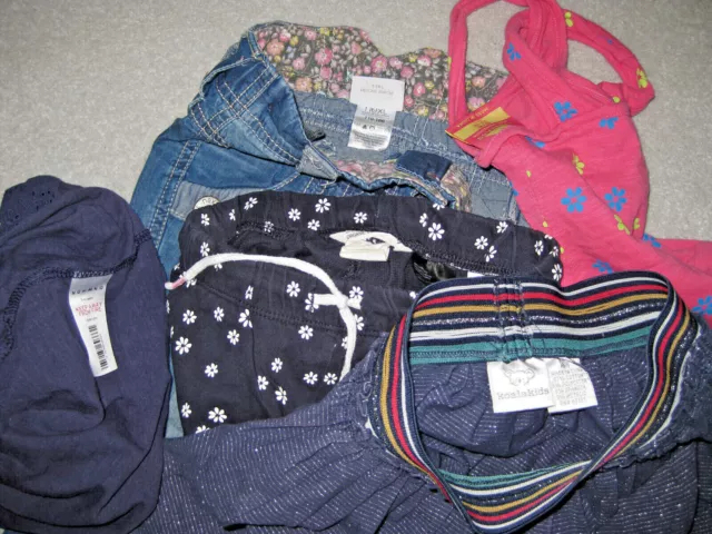 LOT Bundle 5 GIRLS Summer HOLIDAY NEXT JEANS TRESPASS TOPS SKIRT SHORTS 4-6 Yrs 3