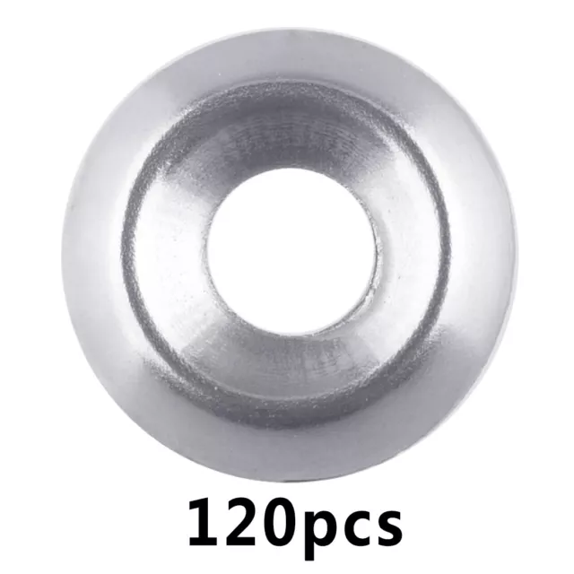 120PCS SCREW CUP WASHERS COUNTERSUNK SCREWS FINISHING GASKET STAINLESS STEEL cc 2