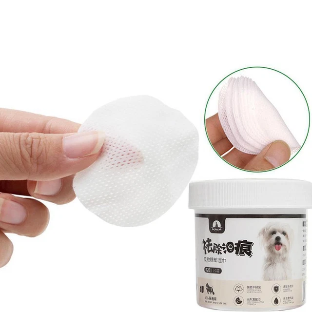 120Pcs Haustier Eye Wet Wischtücher Hunde Katze Pflege Tränenfärbung Z1F8