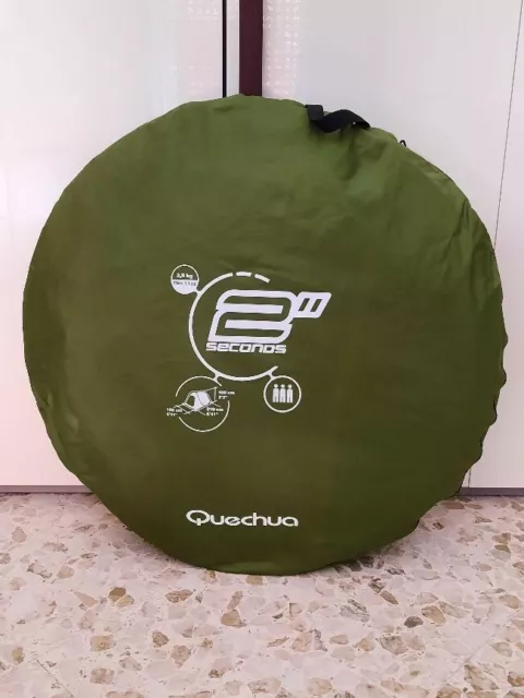Tenda da campeggio marca QUECHUA 2'' colore verde n. 3 posti letto