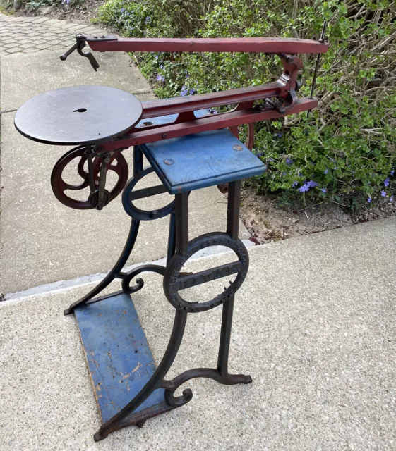 Primitive 1885 Rival Pedal Operated Treadle Scroll Saw Seneca Falls NY Rare Primitive 1885 Rival Pedal Operated Treadle Scroll Saw Seneca Falls NY Rare