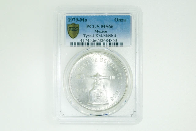 [PCGS MS66 KM#M49b.4 Type4] 1979 Mo Mexico ESTADOS UNIDOS MEXICANOS Onza Silver