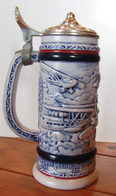 Handcrafted Beer Stein by Avon, Historical Flight, 1981
