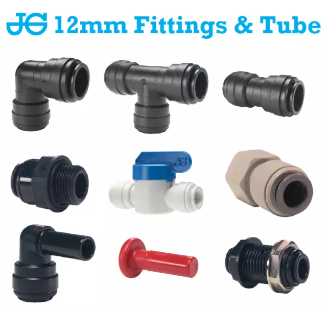 12MM John Guest Push Fit Water Fittings - Caravan / Motorhome / Boat / Campervan