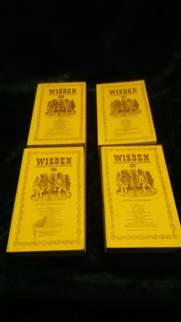5 X Wisden Cricketers Almanack 1980-1981-1985 1987 All Books In Great Condition.
