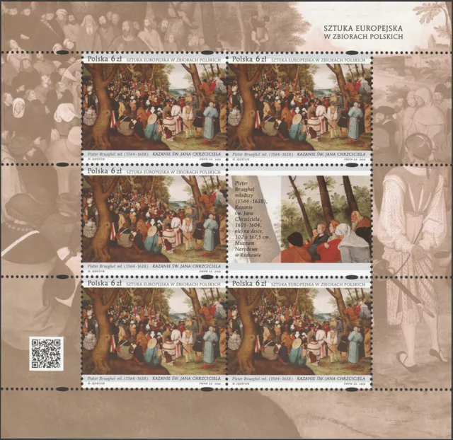 Poland 2019 - European art in Polish collections (II) - Fi ark 5020 MNH**