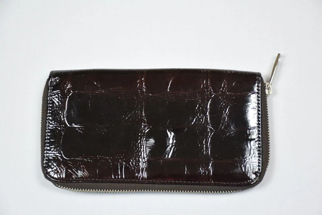Laura Mercier For Brush Set Zip Around Faux Patent Leather Wallet case