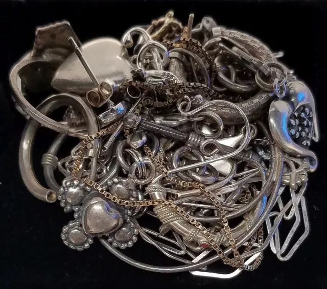 925 STERLING SILVER Broken/Scrap Jewelry Lot without Stones ~ 37.6 GRAMS, L@@K!