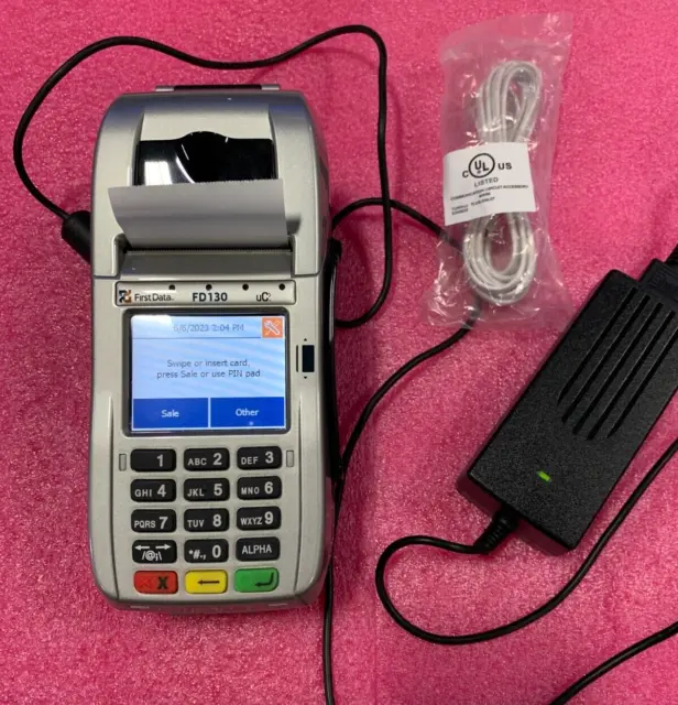 First Data FD130 EMV NFC (Dial/IP) Credit Card Machine
