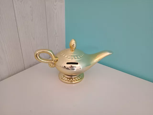 Disney Aladdin Genie Lamp Heavy Ceramic Bank