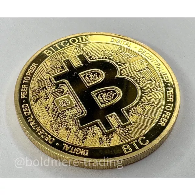 Bitcoin 24k Gold Plated - BTC Novelty Coin 2