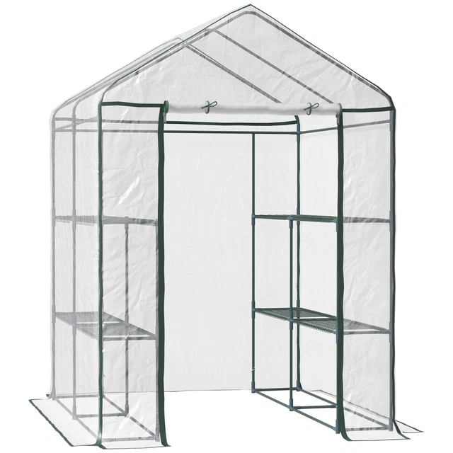 Telo di ricambio verdemax per serra premium in plastica trasparente 200x300x180 cm