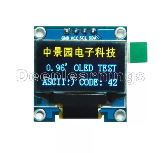 Neu 0,96" weiß gelb blau 128X64 OLED I2C IIC seriell LCD LED SSD Display