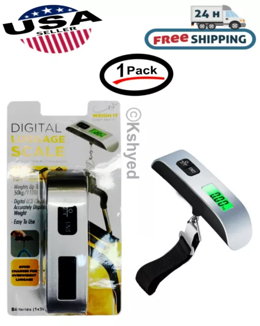 Portable Travel LCD Digital Hanging Luggage Scale Electronic Weight 110lb / 50kg