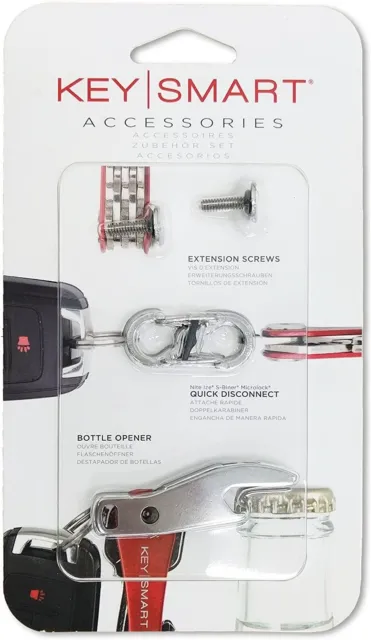 KeySmart Accessory Pack Stainless Steel Bottle Opener Keychain up to 14 Keys