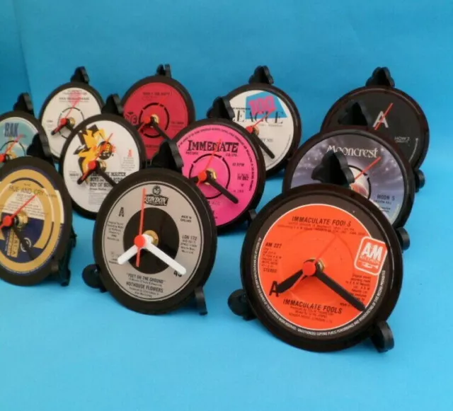 Upcycled Vinyl Record DESK CLOCKS Each made from an actual Vinyl Record LIST H