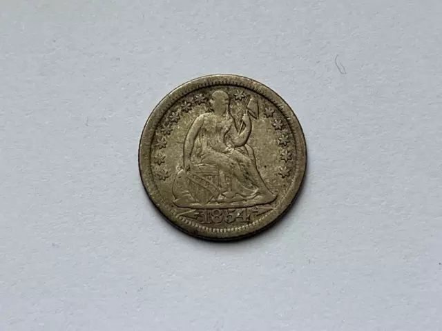 United States 1854 O Silver Seated liberty Dime Nice Grade