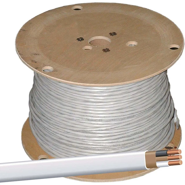Romex 1000 Ft. 14/2 Solid White NMW/G Electrical Wire 28827401 Romex 28827401 14