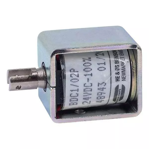 1x BDC1/02/24/C/P, HE & BS BENSON DC Linear Pull Solenoid, 24V DC 3.75W