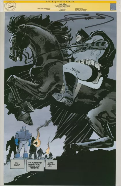 CGC SS Frank Miller Dark Knight Returns SIGNED Art Print ~ Batman on Horseback