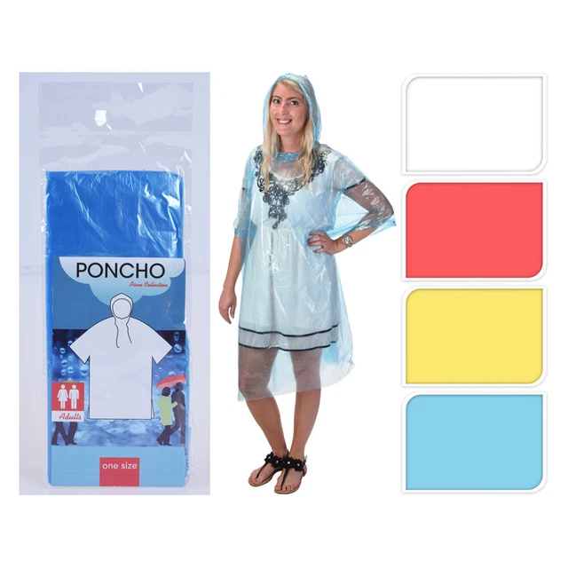 2905499 IMPERMEABILE TASCABILE MONOUSO 'PONCHO' taglia unica