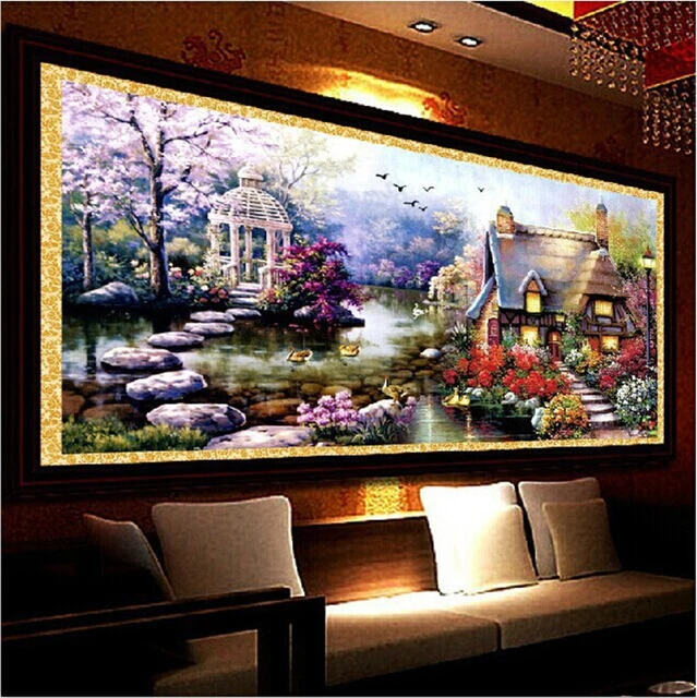 5D DIY Diamant Peinture Kits Paysage Broderie Point De Croix Décor À La Maison