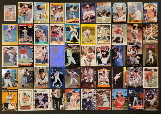 Lot of 50 Different CAL RIPKEN JR Baseball Cards HOF 1983-2022 BB3264