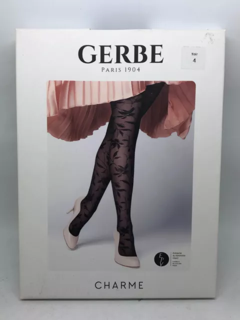 Collants Femme GERBE Charme Taille 4 couleur Noir Neuf !!!