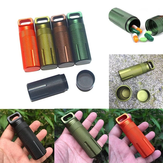 Botellas de sello impermeable botella de sello kit de supervivencia EDC píldora estuche hermético