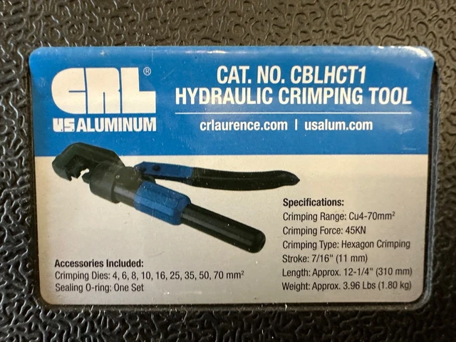 hydraulic crimping tool for cable deck railing