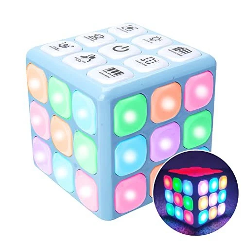 Flashing Cube Memory Game Toy, Handheld Memory & Speed - Kids Ages 3+ Blue