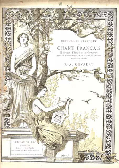 Gevaert. Repertoire Classique Du Chant Francais N°18 Bayaderes Opera De Catel