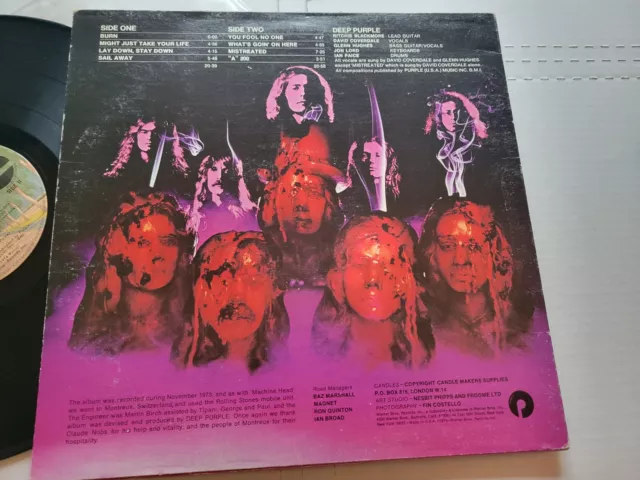 DEEP PURPLE - Fireball 1974 HARD ROCK METAL David Coverdale Ritchie Blackmore VG 3