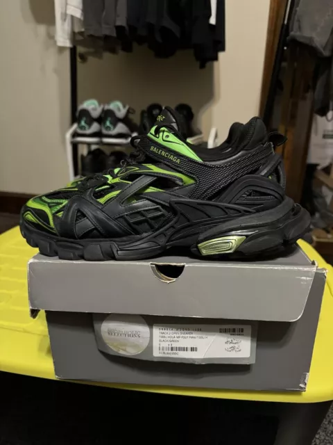 Size 43 US10- Balenciaga Track.2 Trainer Black Green