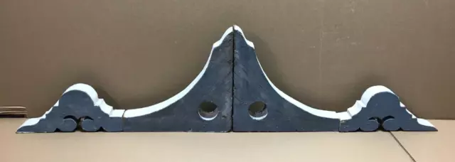 Antique VTG Pair Corbels Gingerbread Shabby Porch Finial Brackets Old 515-23B