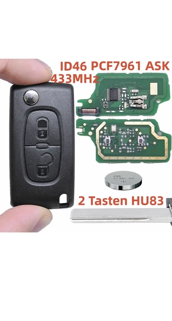 Ricambio Chiave 2 Tasti Guscio Con Lama Telecomando Peugeot E Citroen Nero Peugeot 106 107 205 206 207 306 307 308 309 406 407 807 E Citroen C1 C2 C3 C4 8051739690712 - Foto 9
