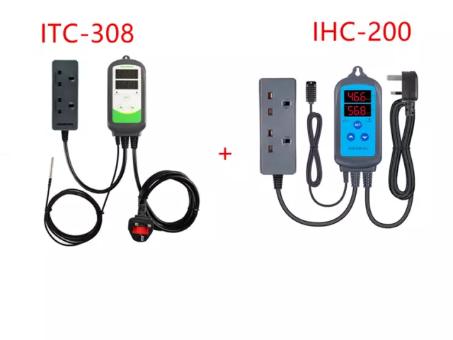 Inkbird Prewired 230V Programmable Heat Cool Temperature Humidity Controller UK