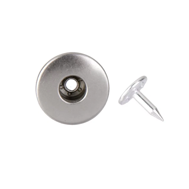 Boutons pression pour jeans anciens argent en métal 50 sets 14 mm