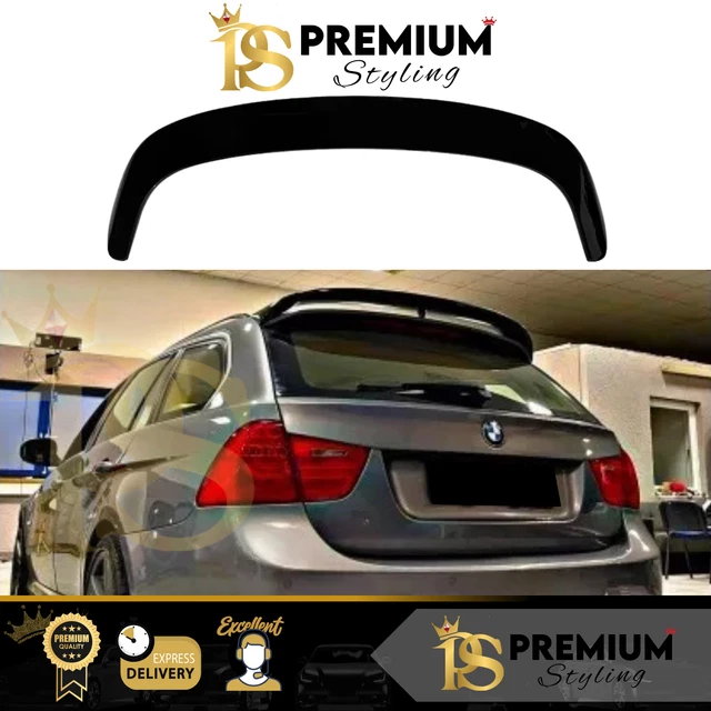 BMW 3 SERIES E91 Touring Estate Gloss Black Rear Roof Spoiler Lip Wing ...